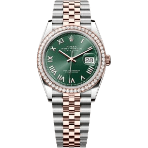Datejust 36 Stainless Stainless Steel - Everose - Diamond / Mint Green Roman / Jubilee