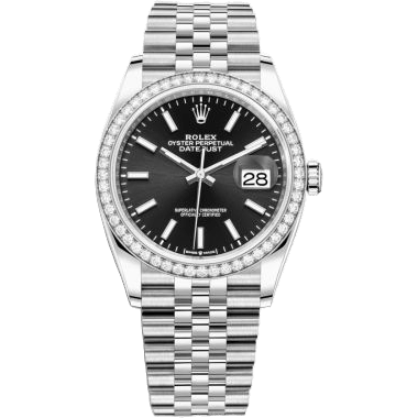 Datejust 36 Stainless Steel / Diamond / Black / Jubilee