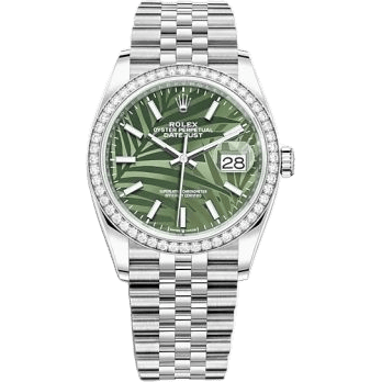 Datejust 36 Stainless Steel / Diamond / Green - Palm / Jubilee
