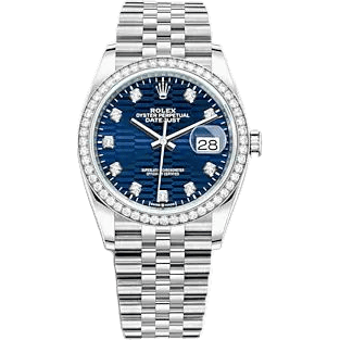 Datejust 36 Stainless Steel - Diamond / Blue - Fluted - Diamond / Jubilee