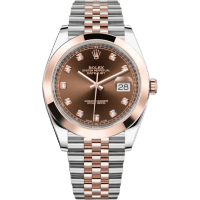 Datejust 41 Rolesor Everose Smooth / Jubilee / Chocolate - Diamond