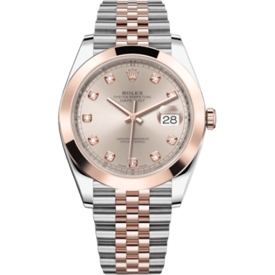 Datejust 41 Rolesor Everose Smooth / Jubilee / Sundust - Diamond