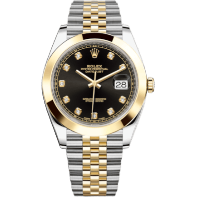 Datejust 41 Rolesor Yellow Smooth / Jubilee / Black - Diamond