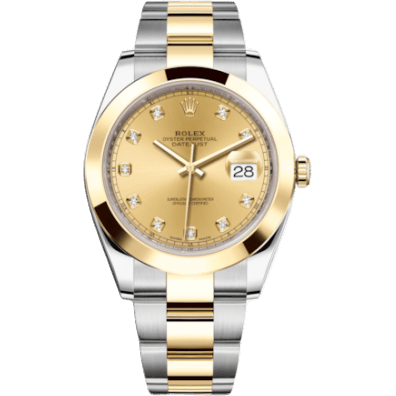 Datejust 41 Rolesor Yellow Smooth / Oyster / Champagne - Diamond