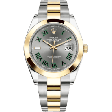 Datejust 41 Rolesor Yellow Smooth / Oyster / Slate - Roman