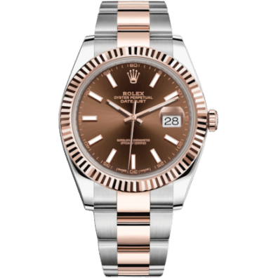 Datejust 41 Rolesor Everose Fluted / Oyster / Chocolate