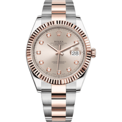 Datejust 41 Rolesor Everose Fluted / Oyster / Sundust - Diamond