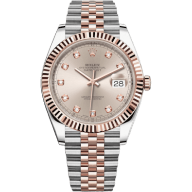 Datejust 41 Rolesor Everose Fluted / Jubilee / Sundust - Diamond