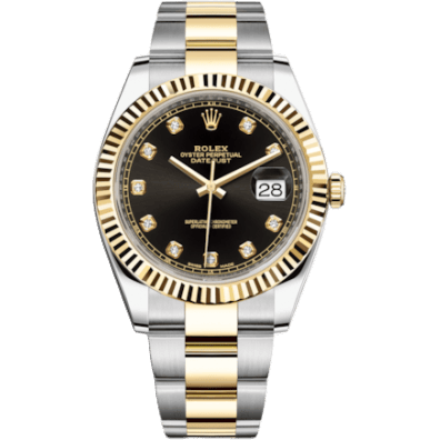Datejust 41 Rolesor Yellow Fluted / Oyster / Black - Diamond