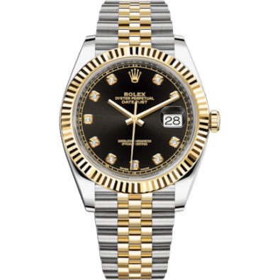 Datejust 41 Rolesor Yellow Fluted / Jubilee / Black - Diamond