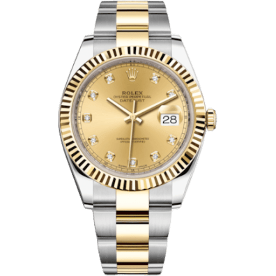 Datejust 41 Rolesor Yellow Fluted / Oyster / Champagne - Diamond
