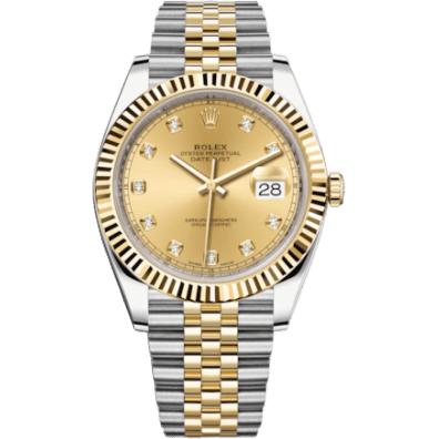 Datejust 41 Rolesor Yellow Fluted / Jubilee / Champagne - Diamond