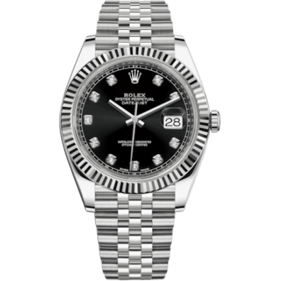 Datejust 41 Stainless Steel Fluted / Jubilee / Black - Diamond