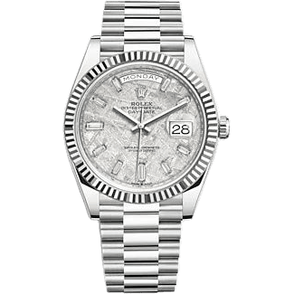 Day-Date 40 Platinum - Fluted / Meteorite