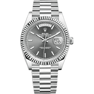 Day-Date 40 Platinum - Fluted / Slate