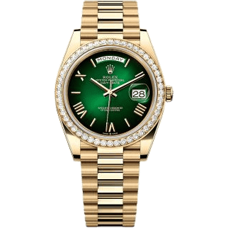 Day-Date 40 Yellow Gold - Diamond / Green - Ombré