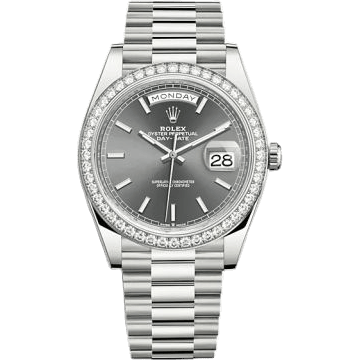 Day-Date 40 White Gold - Diamond / Grey