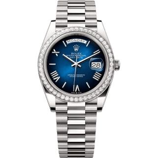 Day-Date 40 White Gold - Diamond / Blue Ombré