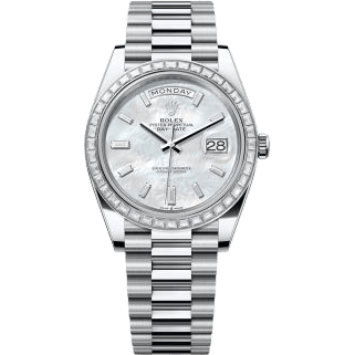 Day-Date 40 Platinum - Baguette / MOP - Baguette