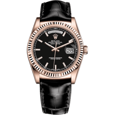 Day-Date 36 Everose / Strap / Black