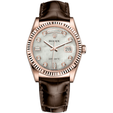 Day-Date 36 Everose Fluted / Strap / Oxford MOP