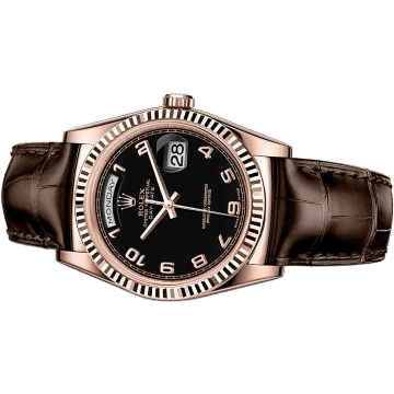 Day-Date 36 Everose Fluted / Strap / Black