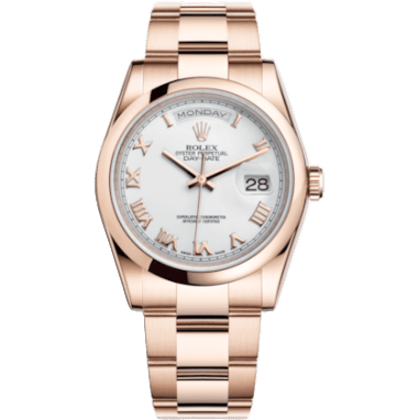 Day-Date 36 Everose Domed / Oyster / White Roman