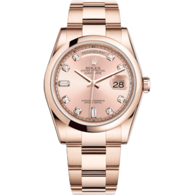 Day-Date 36 Everose Domed / Oyster / Pink Diamond
