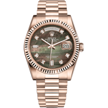 Day-Date 36 Everose Fluted / President / Tahitian MOP