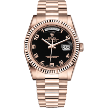 Day-Date 36 Everose Fluted / President / Black Arabic