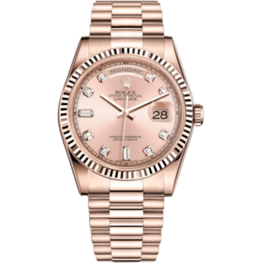 Day-Date 36 Everose Fluted / President / Pink Diamonds
