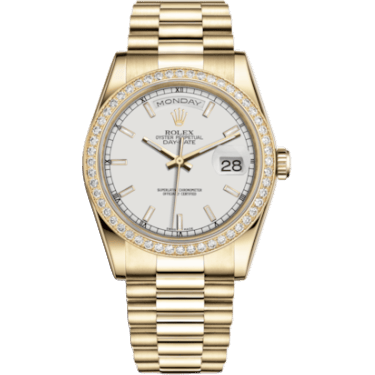Day-Date 36 Yellow Gold Diamonds / President / White