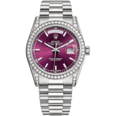 Day-Date 36 White Gold Diamonds / President / Cherry