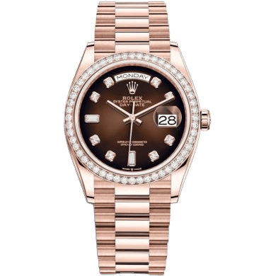 Day-Date 36 Everose Gold / Diamond / Brown Ombré-Diamond / President