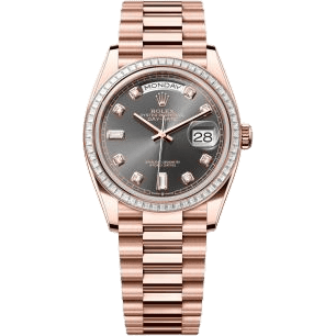 Day-Date 36 Everose Gold - Baguette / Slate - Diamond / President
