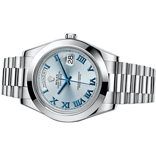 Day-Date II Platinum Ice Blue Roman