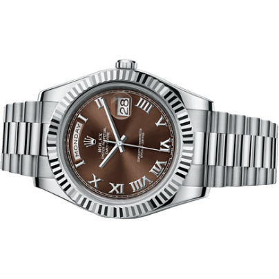Day-Date II White Gold Chocolate Roman