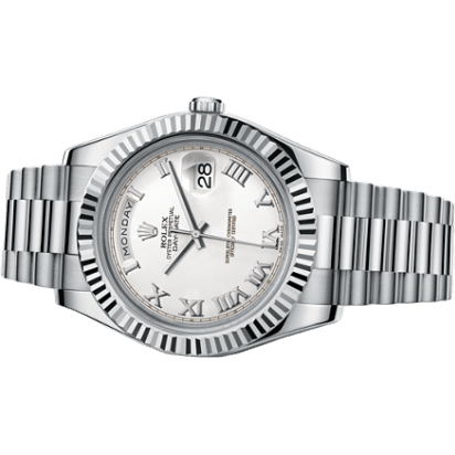 Day-Date II White Gold White Roman