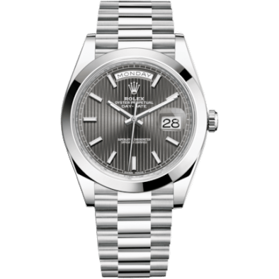 Day-Date 40 Platinum / Grey Tuxedo