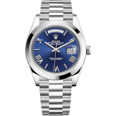 Day-Date 40 Platinum / Blue - Roman