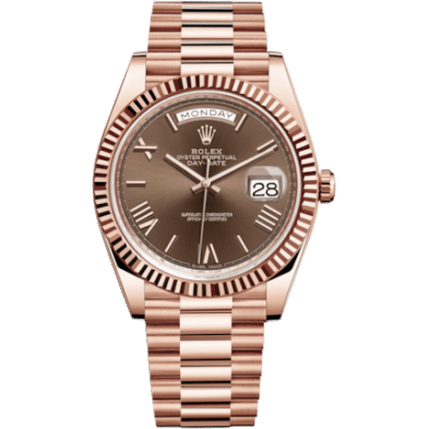 Day-Date 40 Everose / Chocolate - Roman