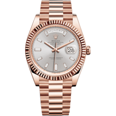 Day-Date 40 Everose / Sundust - Baguette