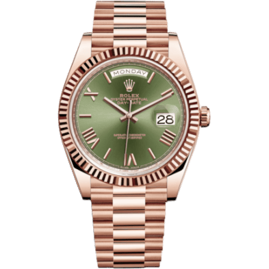 Day-Date 40 Everose / Olive - Roman