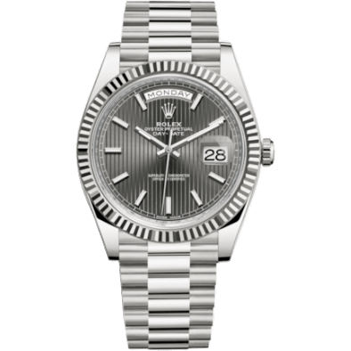 Day-Date 40 White Gold / Dark Rhodium Tuxedo