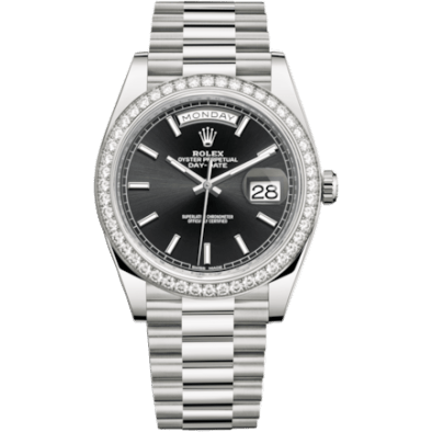 Day-Date 40 White Gold - Diamond / Black
