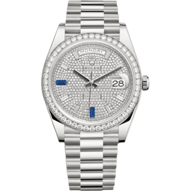 Day-Date 40 White Gold - Diamond / Paved