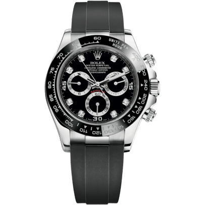 Cosmograph Daytona White Gold / Cerachrom / Black - Diamond / Oysterflex