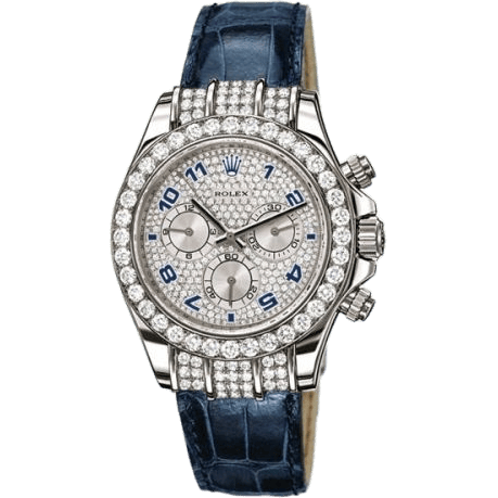 Daytona White Gold Diamond Strap Round