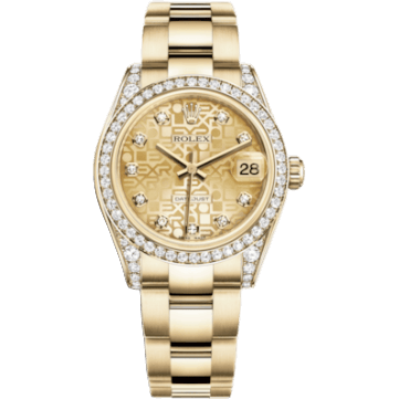 Datejust 31 Yellow Gold Diamond / Oyster / Champagne Computer