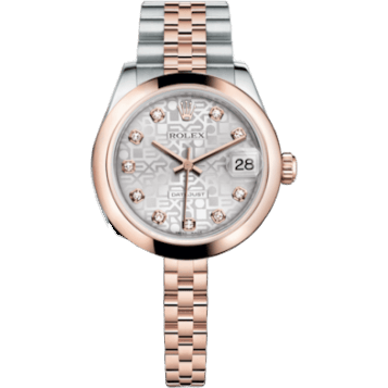 Datejust 31 Rolesor Everose Domed / Jubilee / Silver Computer